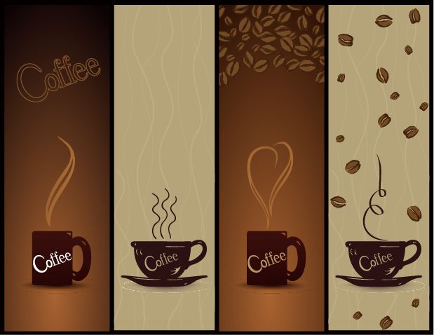 free vector Vector Coffee Banners